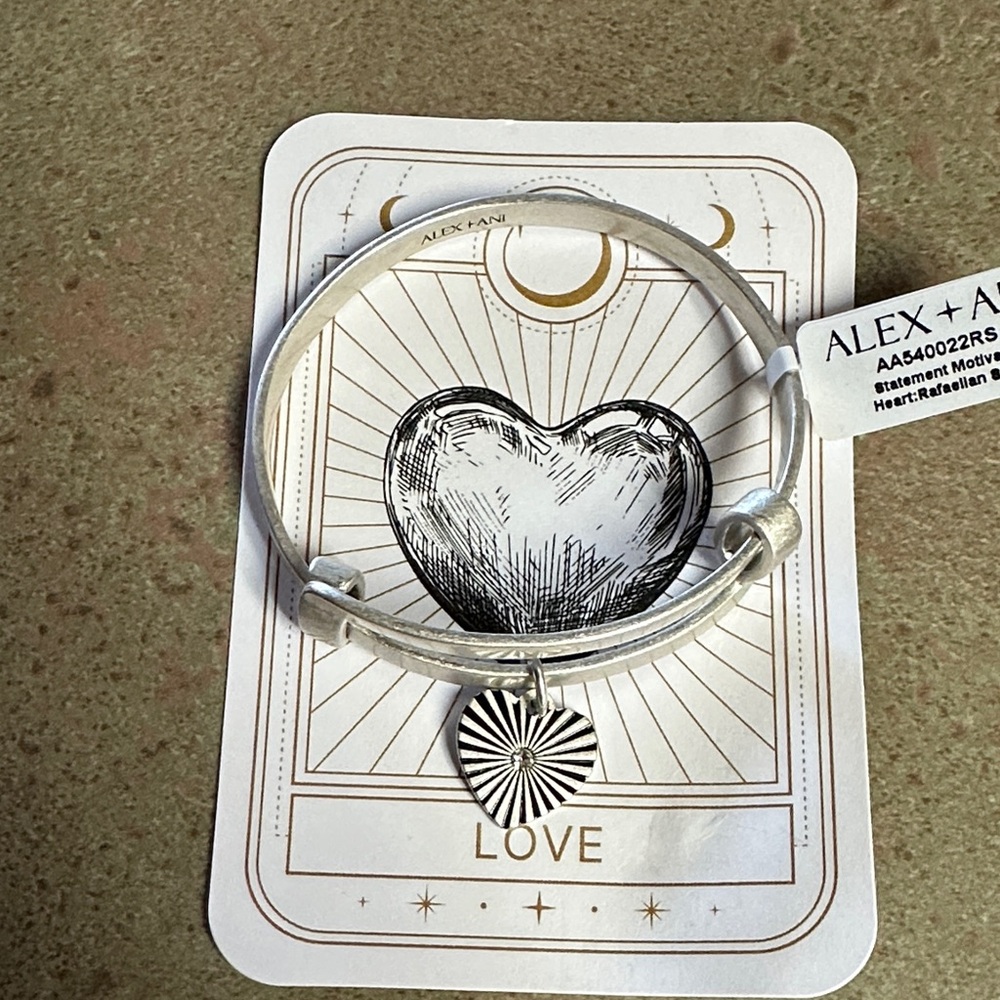 Alex and Ani Motivation Heart Charm Bangle Bracelet